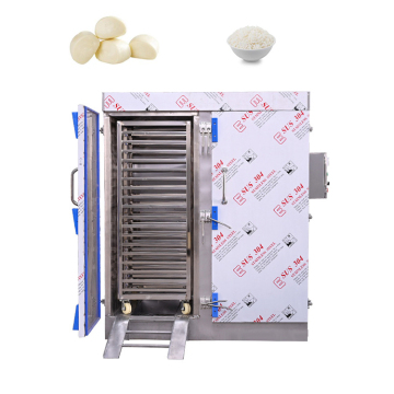 Gas Steam Boiler Machine with Trolley Cart for Industrial Bun Seafood Rice Steamer Cabinet