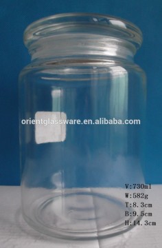730ml Wholesale glass candle jar wax sugar bottle
