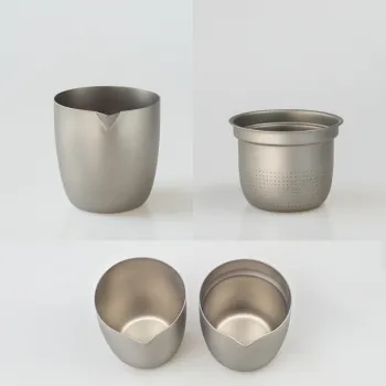 Portable Double Titanium Tea Set