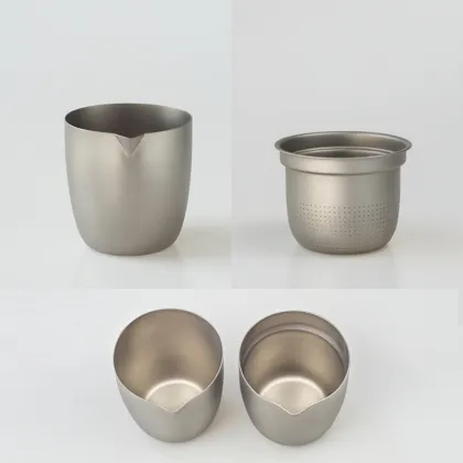 Single Pure Titanium Tea Cup