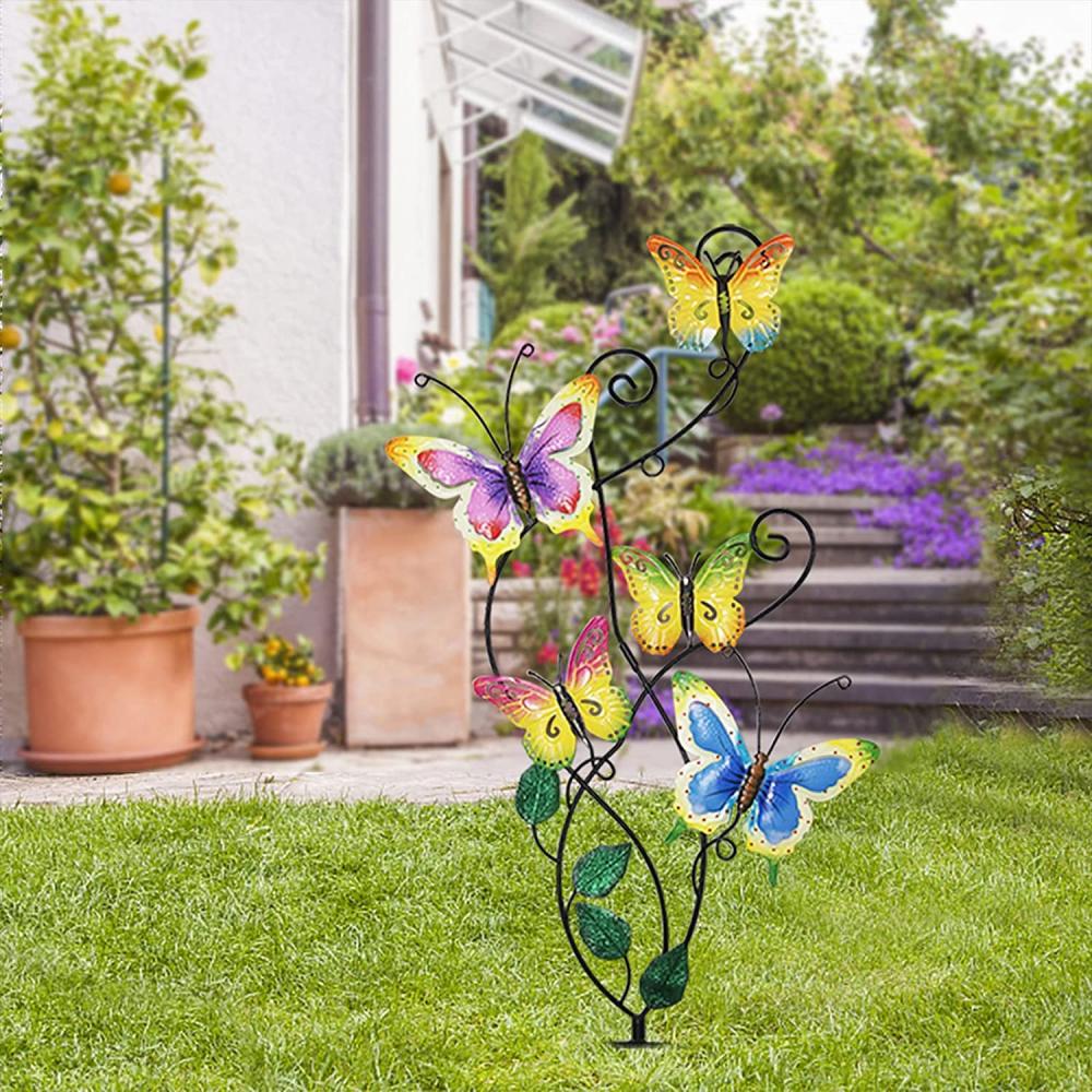 Decorazioni di palo del giardino farfalla