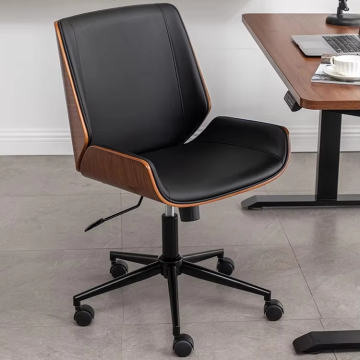 Luxury Modern Solid Wood Office & Home Study Chair with Metal Design