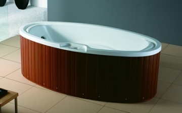Built-in Tub with Waterproof LCD TV for 2 person