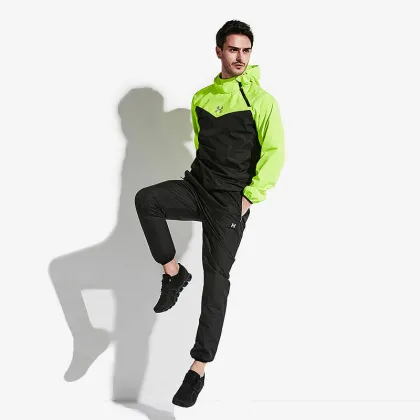 HOTSUIT New Fashion Sauna Suit Men Gym Clothing Set Hoodies Pullover Sportswear Running Fitness Weight Loss Sweating Sports Suit