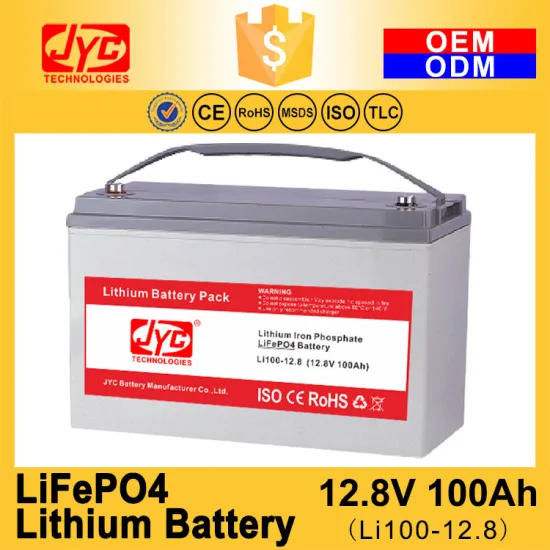 China Lithium Battery Pack Cycle Life >2000 cycles @1C 100%DOD 12.8V 100Ah LiFePO4 Battery Pack