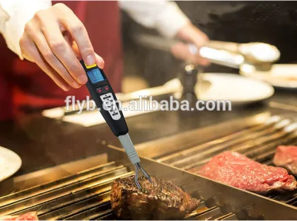 beef/pork/fish/turkey meat thermometer fork with alarm
