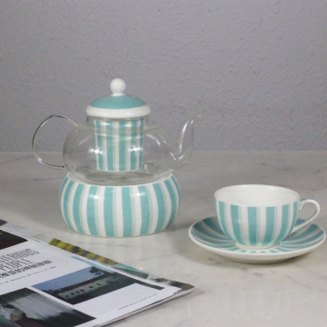 High-Quality Heat-Resistant Glass Teapot with Filter - Ceramics and New Bone Design