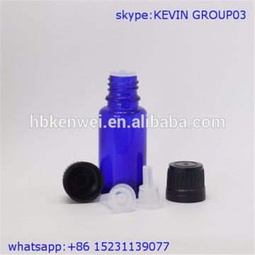 15ml dropper glass bottle with plastic plug and tamperproof cap