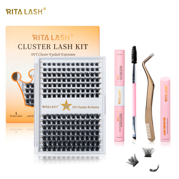 Kit di ciglia fai -da -te Ritalash: cluster di ciglia da 168 pezzi con accessori