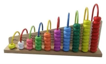 Color children abacus calculation frame wooden toy enlightenment arithmetic rack
