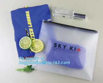 custom zipper bag vinyl toiletry zipper bag pvc slider bag, Slider zipper bag plastic bag with zipper, bag frosted slider zipper