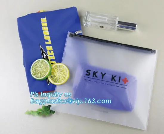 custom zipper bag vinyl toiletry zipper bag pvc slider bag, Slider zipper bag plastic bag with zipper, bag frosted slider zipper