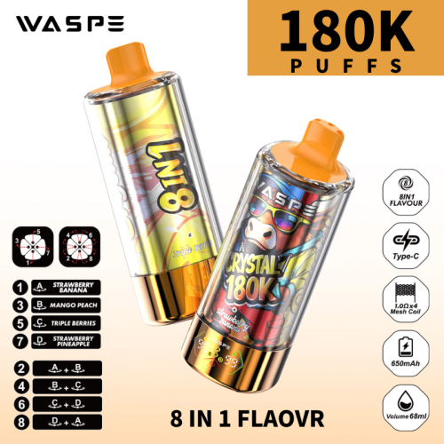 Waspe 180k 180000 Puffs Disposable Vape With Screen
