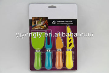 set of 4 stainless steel cheese knife