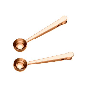 Copper-plated Stainless Steel Coffee Measuring Scoop Clip