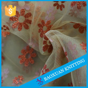 100%polyester pu leather applique embroidery tulle mesh fabric by laser for wedding dress, fashion lady dress                        
                                                Quality Choice