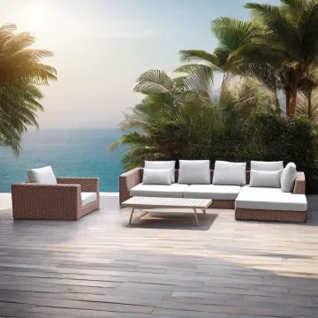 Luxury Rattan Patio Lounge Set - Outdoor Sectional Sofa Manufacturer Price