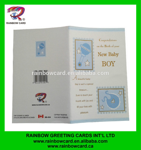 new born baby greeting card for boy