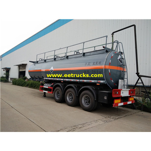 Tri-axle 28 CBM Hydrochloric Acid Transport Trailers