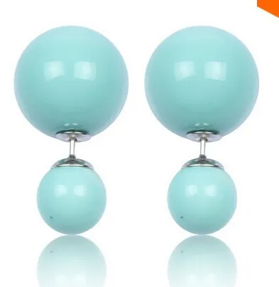 Explosive Earrings Double Pearl Earrings Candy ball shaped earrings