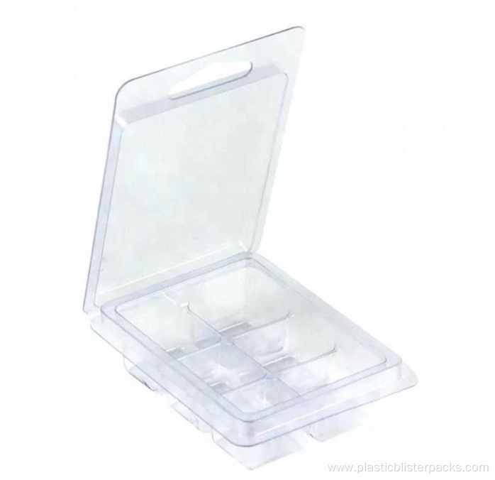 6 Cavity Clear Wax Melt Mould Plastic Box