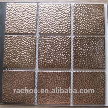 Rose gold metal ceramic background mosaic tile