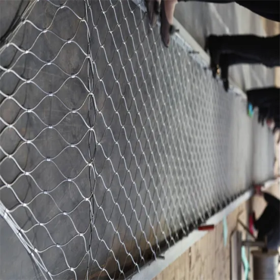 Flexible Metal Mesh Netting Stainless Steel Rope Net Zoo Fence mesh diamond hole ferrule mesh