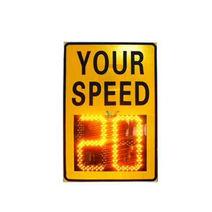 road safety amber LED radar speed sign