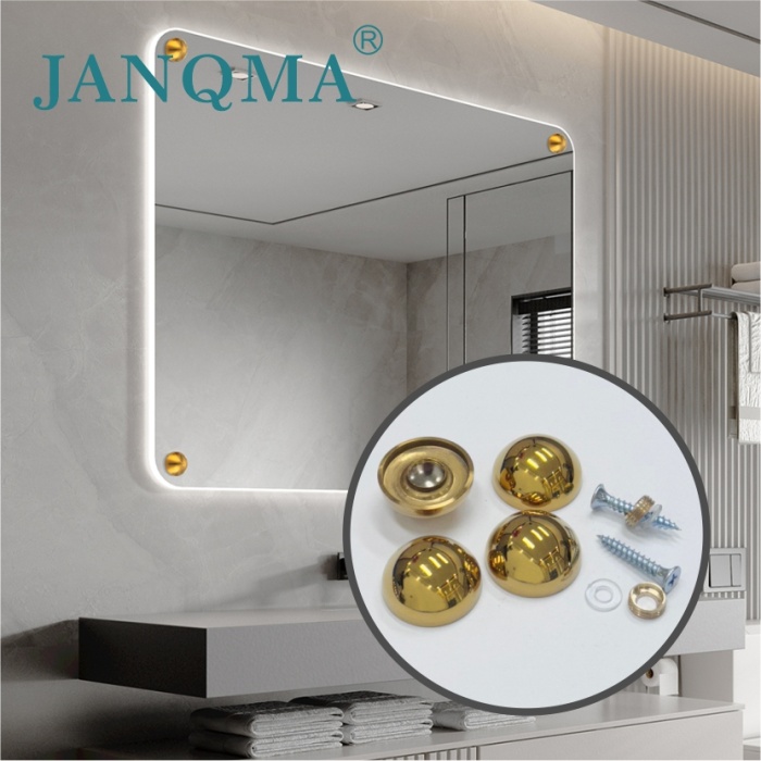 Золотая полусферическая декоративная винтовая крышка из нержавеющей стали