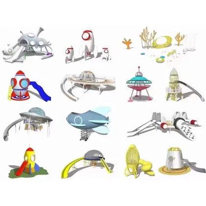 Multi-person Double Ring Non-powered Swing Amusement Equipment