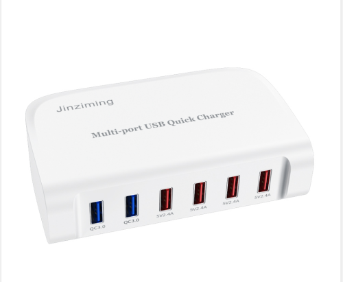 USB-thuislader met 6-poorts multi-USB-adapter