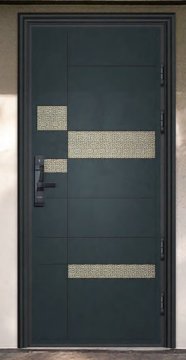 Pintu keamanan kedap suara aluminium berukir