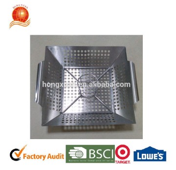 Professional bbq pan with roast rack stainless steel roasting grill pan