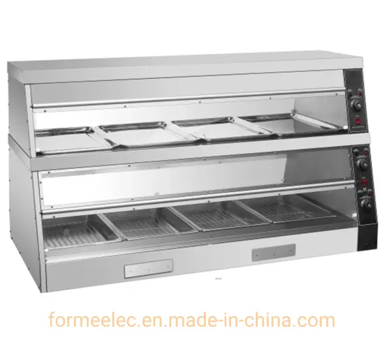 2 Layer Display Showcase Warmer Moisturizing 150cm 180cm 220cm Electric Food Warmer