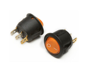 MIRS-101-9C3 Interrupteur à bascule LED rond noir