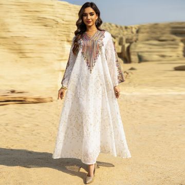 لباس عبایی مش دوزی یقه وی