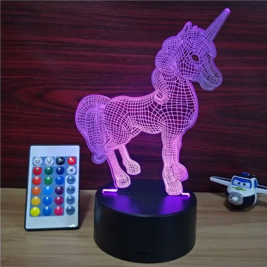 Creative 3D Illusion 3D Night Light for Kids Bedroom Desk