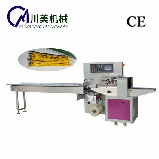 Automatic Commodity Packing Machine: Horizontal Pillow Packaging and Automatic Tourniquet System