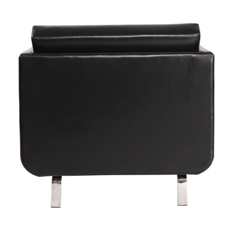 Sillón gaia moderno de lujo de cuero negro