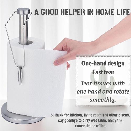 Stainless Steel Paper Towel Holder with Base