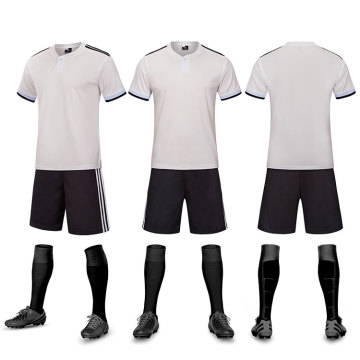 Maillot de soccer en polyester de couleur gris clair avec une fente