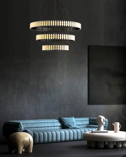 Aluminum round panel Pendant light