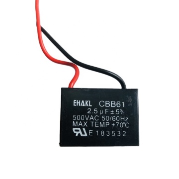 CBB61 500VAC 팬 커패시터 : 모터 용 2.5UF CBB 커패시터