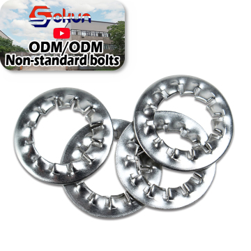 4mm και 5mm 18-8 ανοξείδωτο χάλυβα απλό φινίρισμα ροδέλες κλειδώματος με εξωτερικά δόντια: DIN 6798 Προδιαγραφές και εφαρμογές