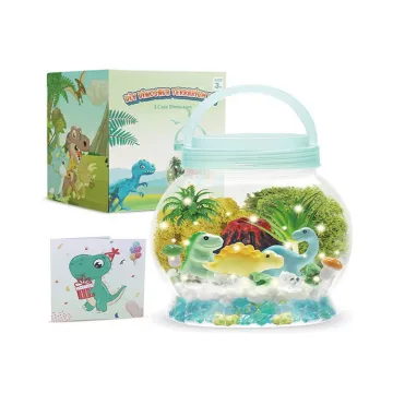 Popular Kids' DIY Terrarium Craft Kit with LED Light: Create Your Own Mini Garden Night Light Project