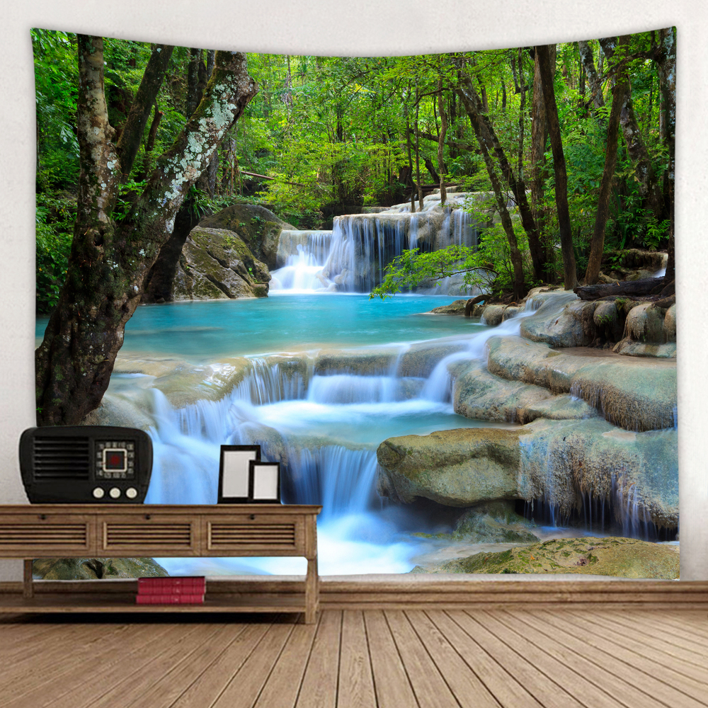 Forest Scenery Door Curtain tapestry17 (1)