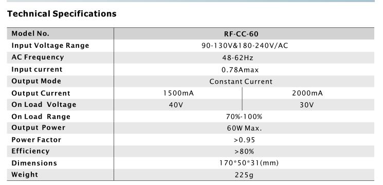 60W wireless led driver