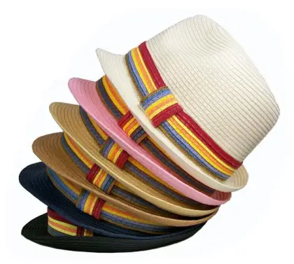 school straw hats , paper straw hats for children , baby straw hats