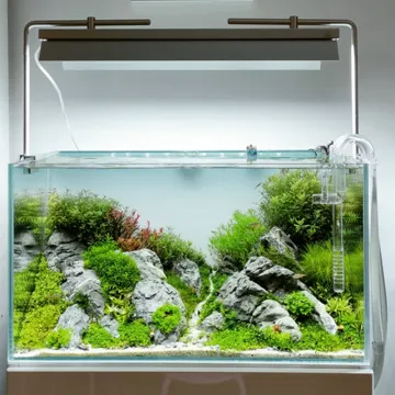 Factory Led Aquarium Lights with Timer, Memory Function, Controller - 55W RGB Aquarium Lamp Silver