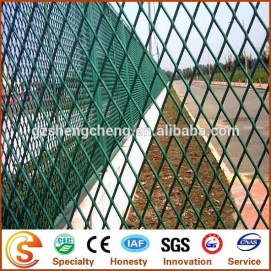 Green iron fence design, steel plate mesh fence, PVC fence with factory price